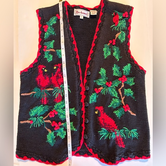 Bechamel Button V-neckline Knit Cardigan Sweater Vest - Picture 4 of 6